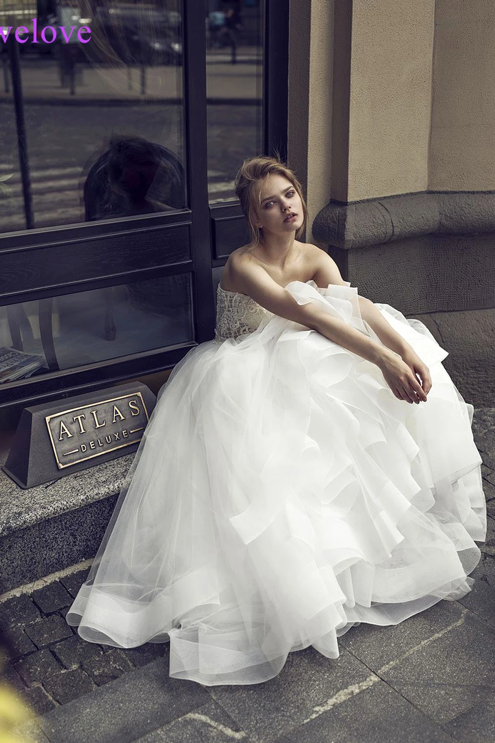 Настоящая фотография аппликации жемчуг Винтаж Белый Свадебные платья Vestidos de Noivas плюс размеры без бретелек свадебные бальные платья
