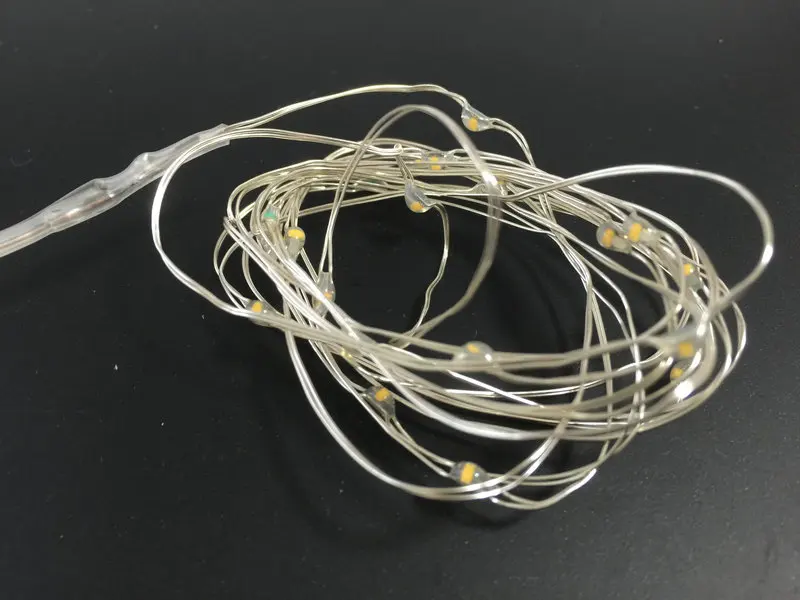 2m 20LED cell Operated Submersible floral Led tea light cooper wire moon flexible String lamp Xmas Christmas Wedding-White | Лампы и