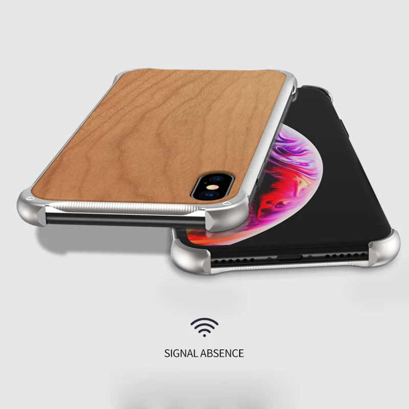 Soinmy роскошный XS металлический чехол для iPhone 7 Чехол деревянная задняя крышка 8 Plus X