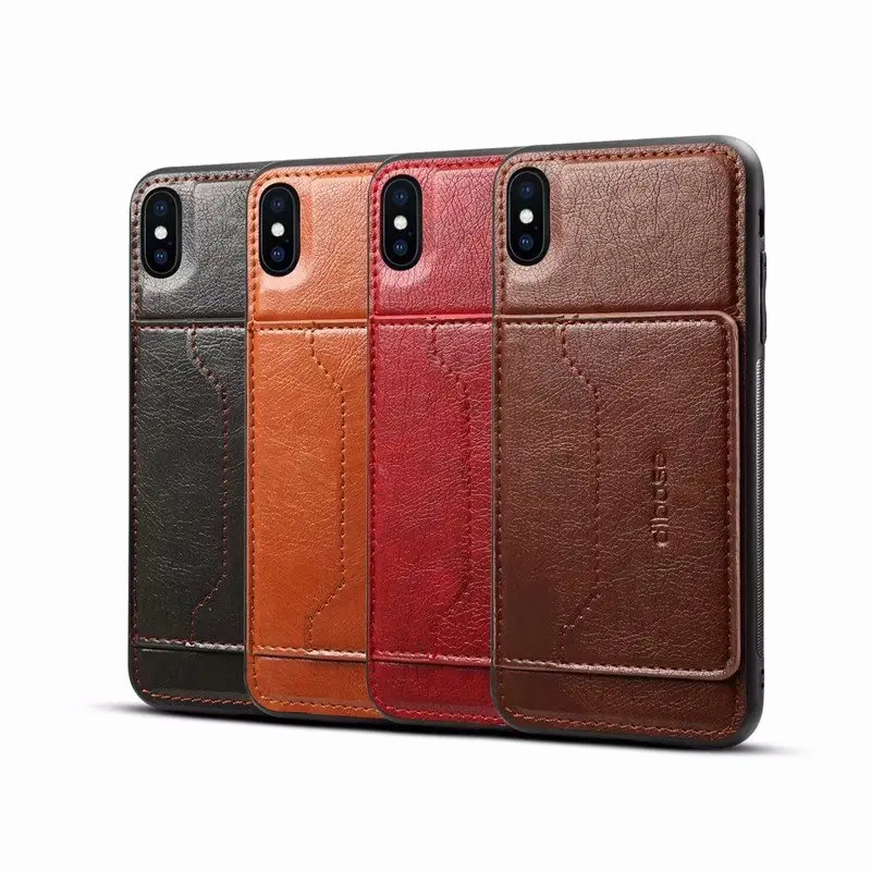 Чехол из искусственной кожи для iphone XS Max XR футляр карт задняя крышка чехол