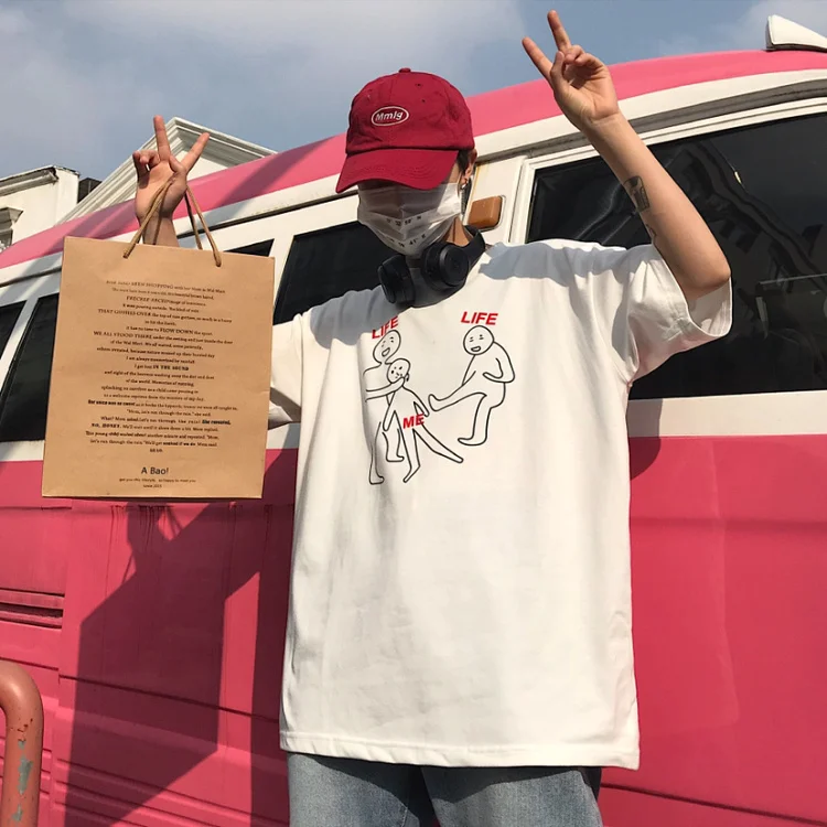 2019 новые летние поступления женские короткий рукав футболки корейский Ulzzang Harajuku