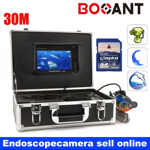 

30M Underwater Fishing DVR Camera Kit Control Box With Video function 7" TFT Color Fish Finder