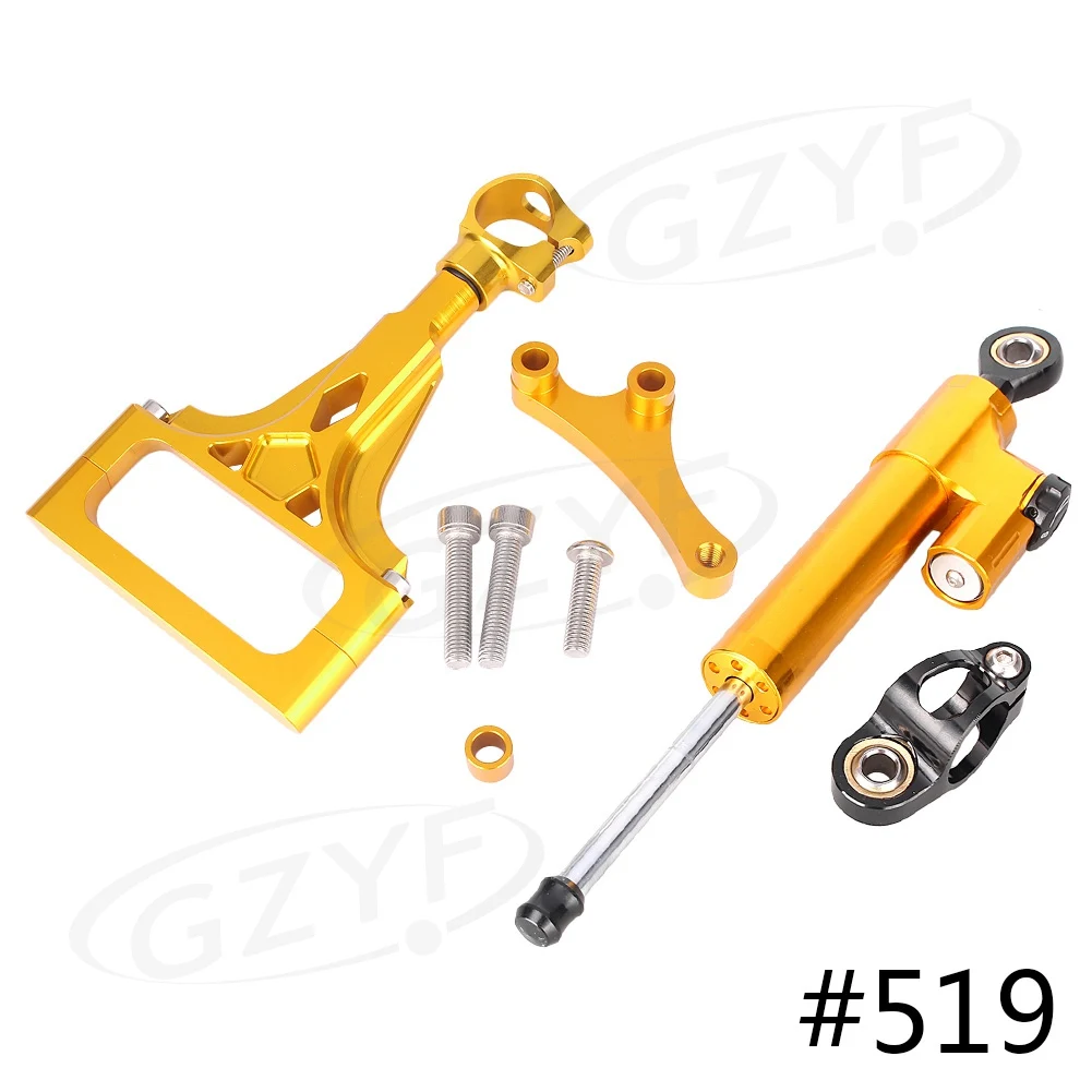 

CNC Motorcycle Steering Damper Stabilizer Satety Control w/ Bracket Holder Mounting Kit for Kawasaki Z1000 Z750 2003-2009 Al