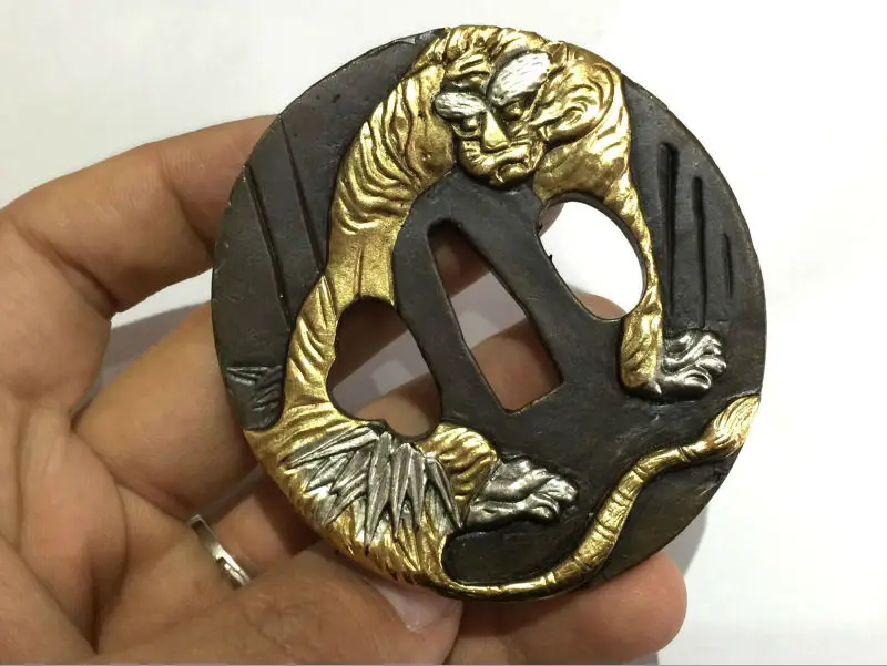 Аксессуары японский меч самурая медь Цуба @ 31 дизайн Dragon/ Tiger|dragon design|tiger designtiger tiger |