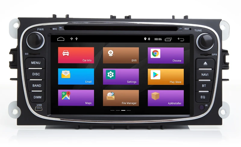 Двойной Din 7 ''Android 9 0 четырехъядерный автомобильный DVD GPS плеер для FORD Focus Mondeo C MAX