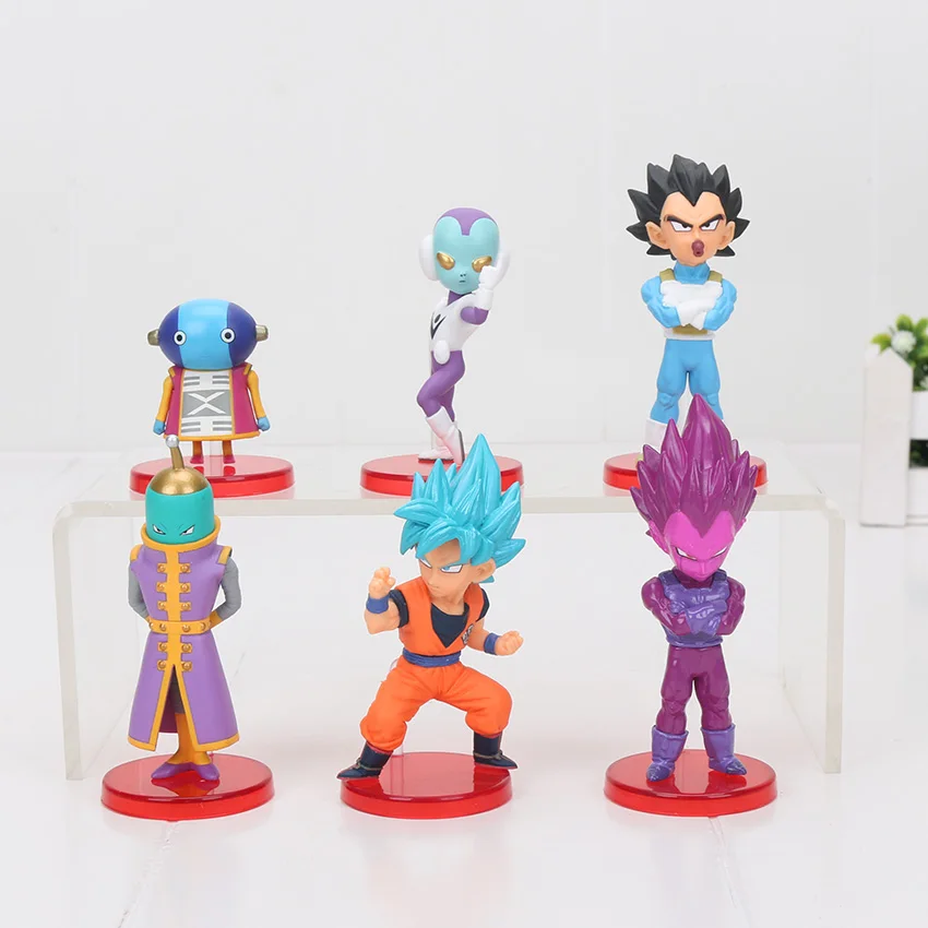 6 шт./компл. Dragon Ball Z 8 см Сын Гохан Son Goku и Majin Buu Kale Jiren сотовый Фриза готенкс Broly пикколо Beerus Фос Рисунок Модель игрушка