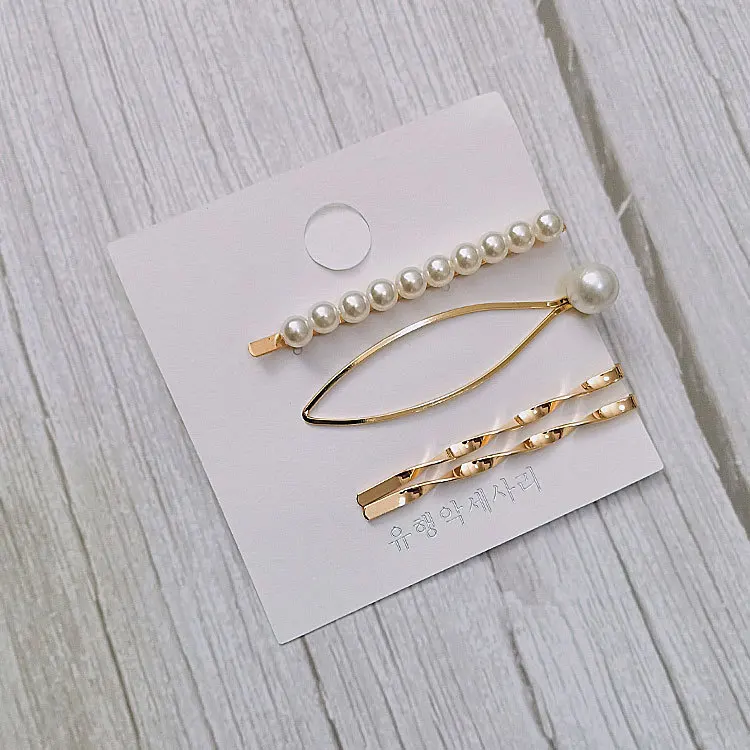 metal hair clips set for women accessories bandeau cheveux simulated pearl clip hairpins | Hair Grips
