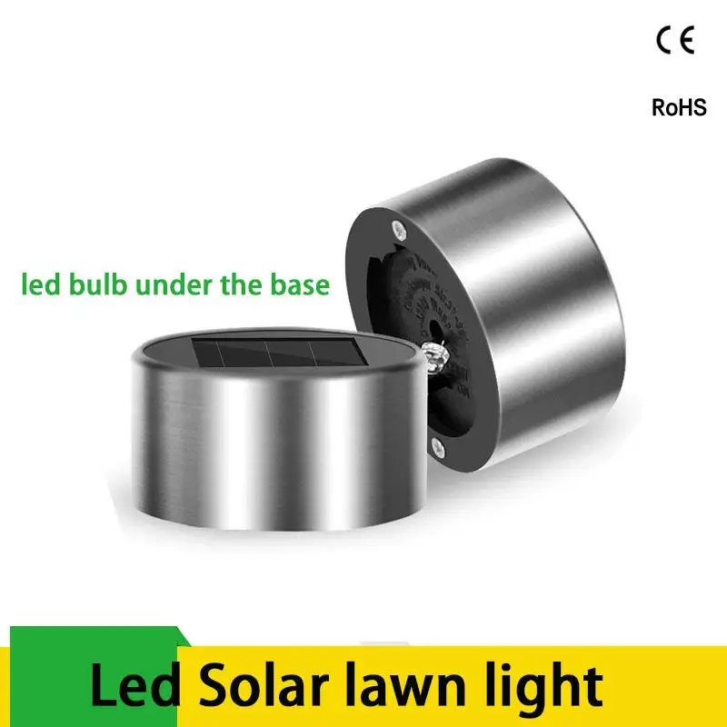 5 шт/лот Солнечный фонарь из нержавеющей стали для газона с водонепроницаемым наружным двором Путь включен.