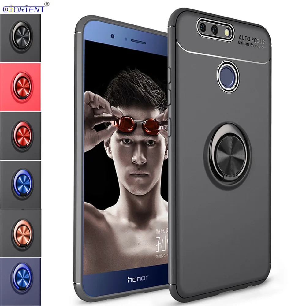 Для Huawei Honor 8 Pro стенд с металлическим кольцом матовый чехол Honor8 Pro DUK-L09 мягкий силиконовый бампер чехол DUK-AL20 дук L09 специальные чехлы