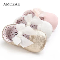newborn baby shoes rubber bottom baby shoes soft soles pu leather infant toddler baby girl big bow princess shoes first walkers