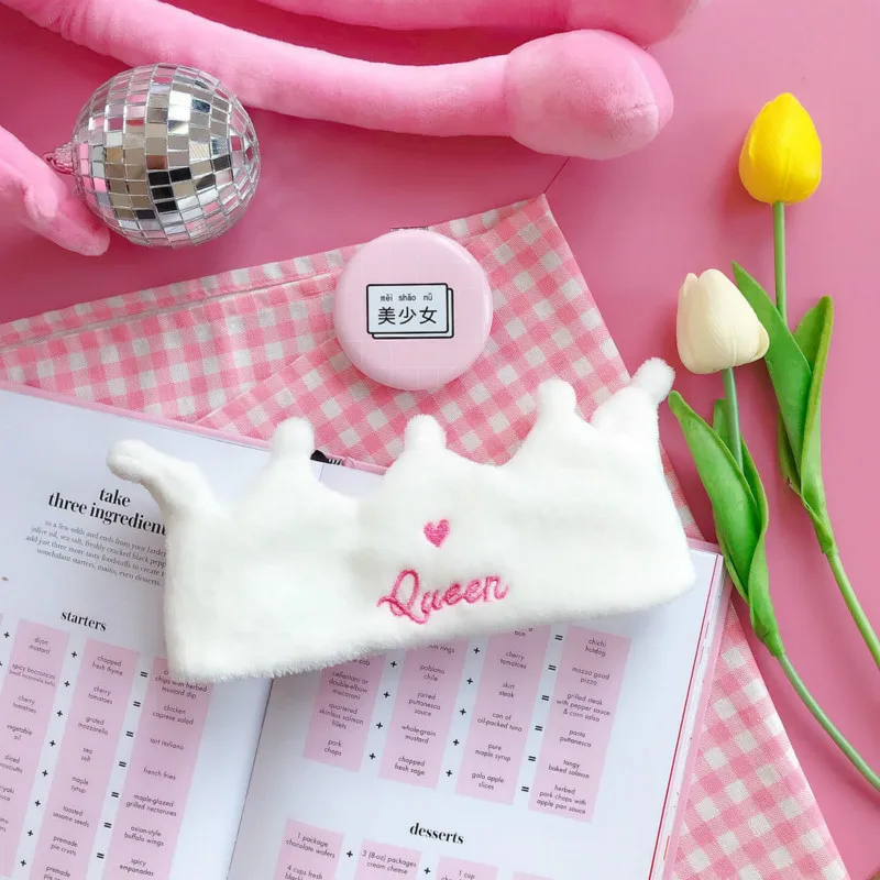 Girl Heart Wash Headband Cute Crown Shape Hairband Mask Utilities to wash face |