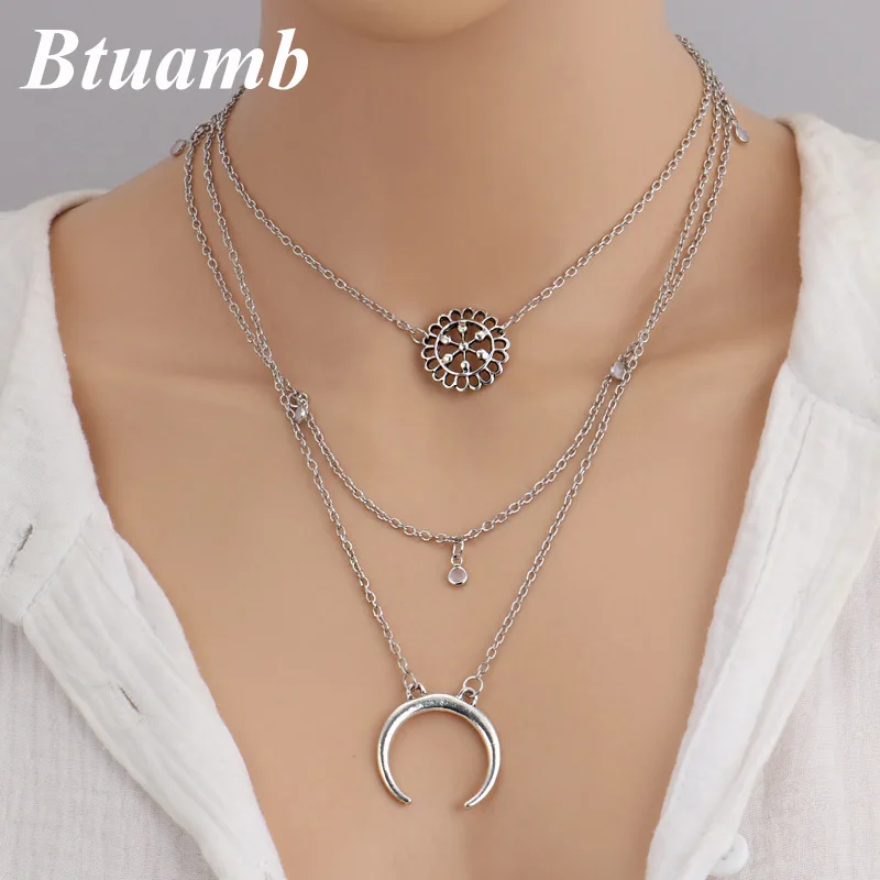 Btuamb новые богемные бусы с кисточками OX рога Полумесяца полые цветочные якорь Rudder