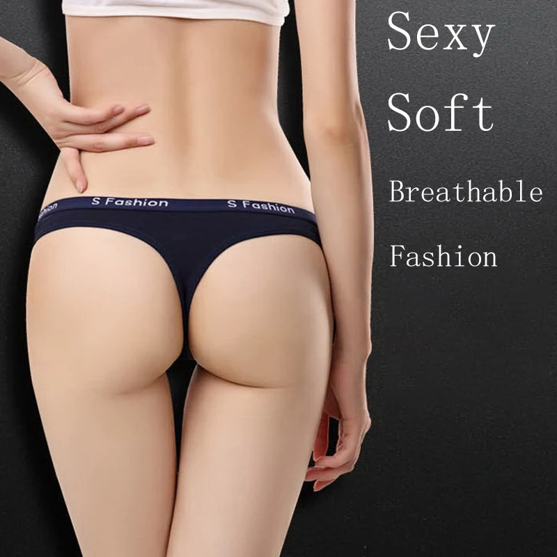 

2 Pieces Panties Women Sexy Cotton G-String Thong Underwear Women Briefs Soft Lingerie Ladies String Femme Comfort Bragas Mujer