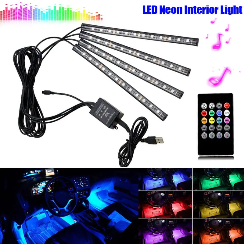 Новинка хит продаж Автомобильные светодиодные ленты USB RGB автомобильные стильные