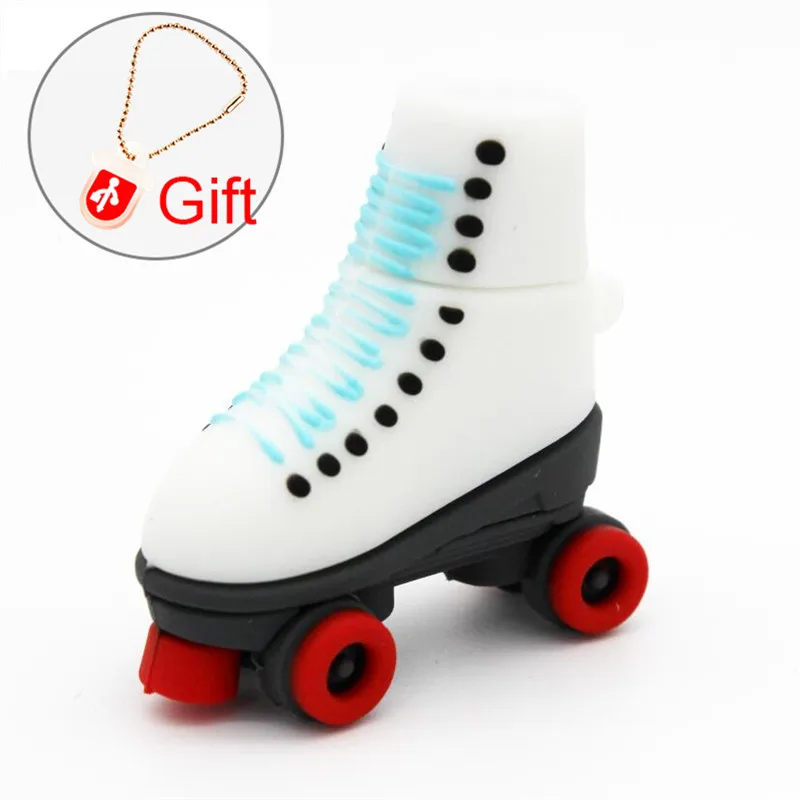 Red JASTER, новинка, роликовые коньки, USB флеш-накопитель, USB 2,0, флеш-накопитель, Миньоны, карта памяти, флешка, 4 ГБ, 8 ГБ, 16 ГБ, 32Гб, 64 ГБ, подарок - Color: Red