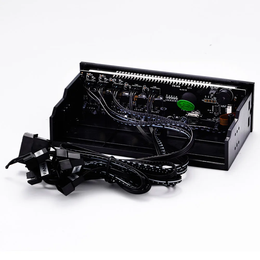 STW 5036 5.25" Drive Bay PC case Fan Computer CPU Cooling LCD Front Panel Temperature Controller Fans Speed Control for Desktop
