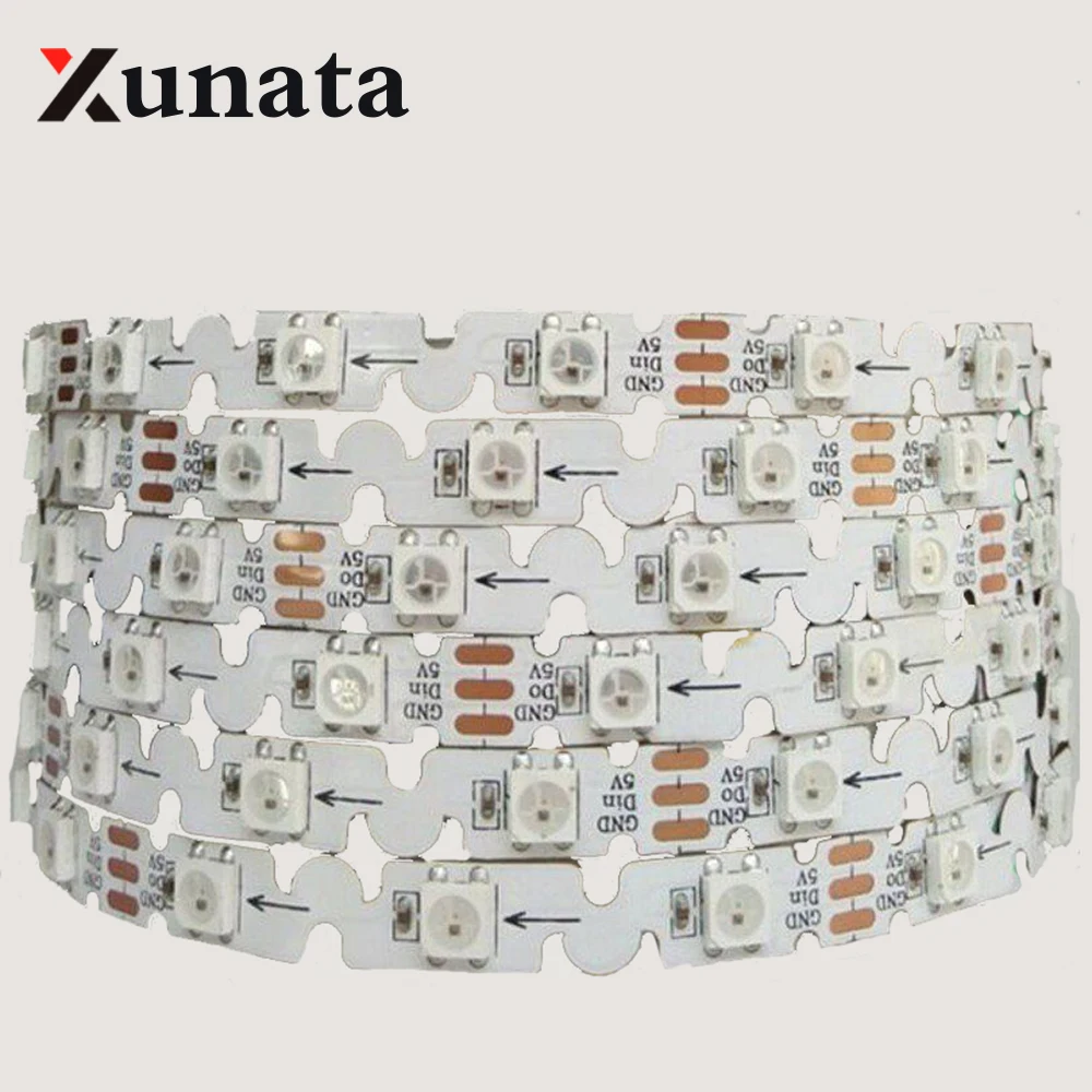 Пиксельная Светодиодная лента S-образной формы SK6812 RGB гибкая 48 светодиодов s