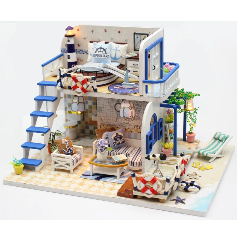 DIY Miniaturowy Domek Кукольный дом HQ 3D деревянные кукольные домики красивый миниатюрный