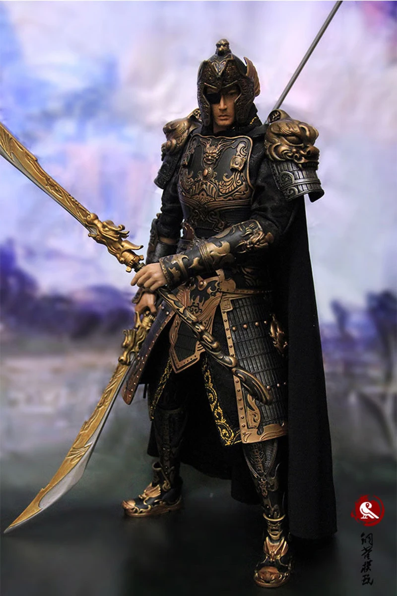 1/6 масштаб три царства серия Xiahou Dun 12 дюймов фигурка с золотой броней для коллекционного подарка
