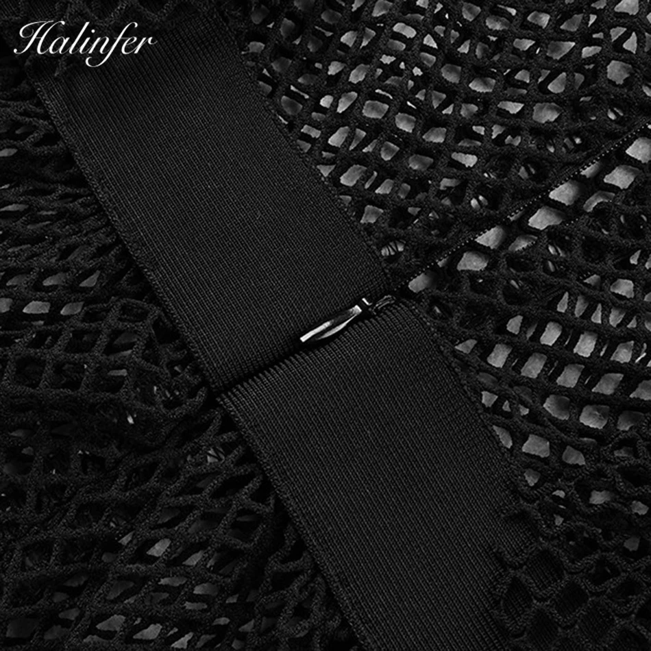 Halinfer 2018 новое летнее женское платье сексуальное облегающее с высоким воротом в