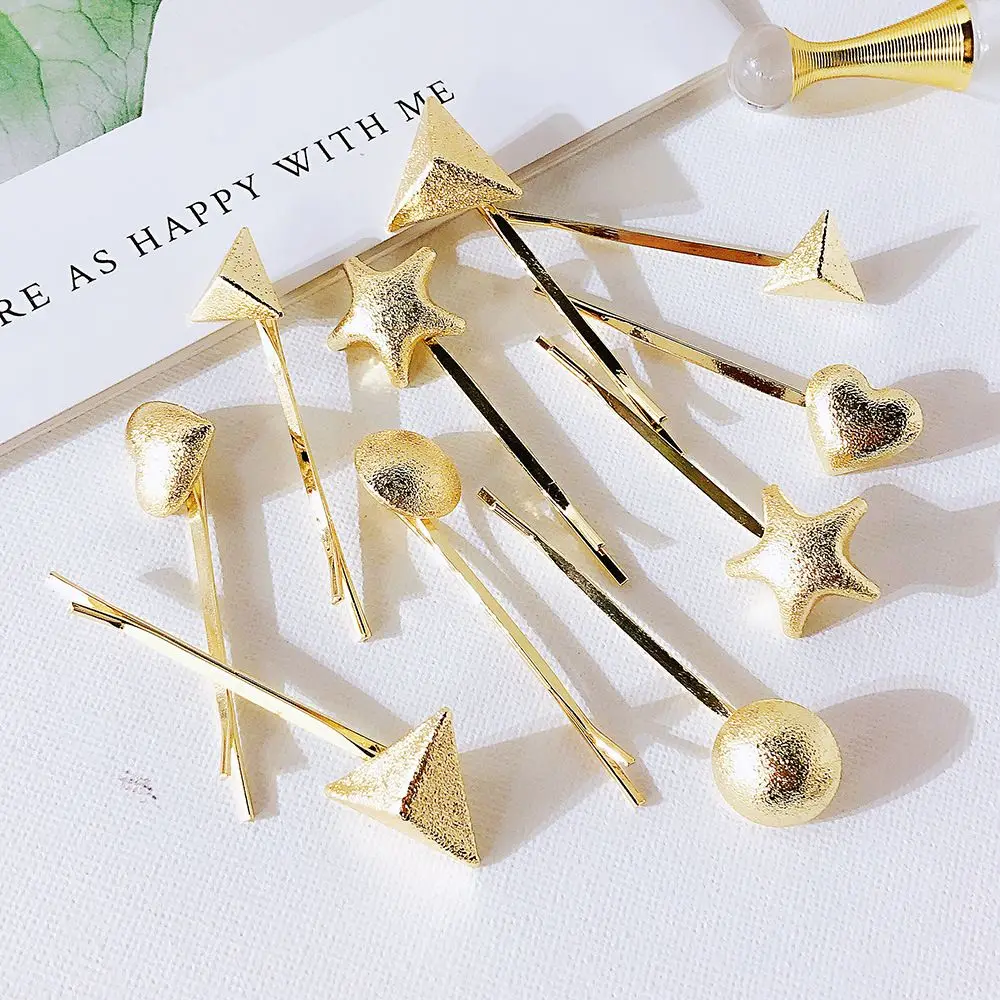 5 шт. минималистичные металлические заколки для волос геометрические