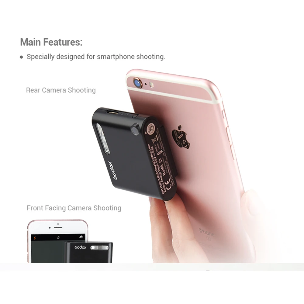 Godox A1 мини вспышка с 2,4G беспроводной системой ttl Bluetooth триггер с батареей для смартфонов iPhone X 8 7 6S Plus