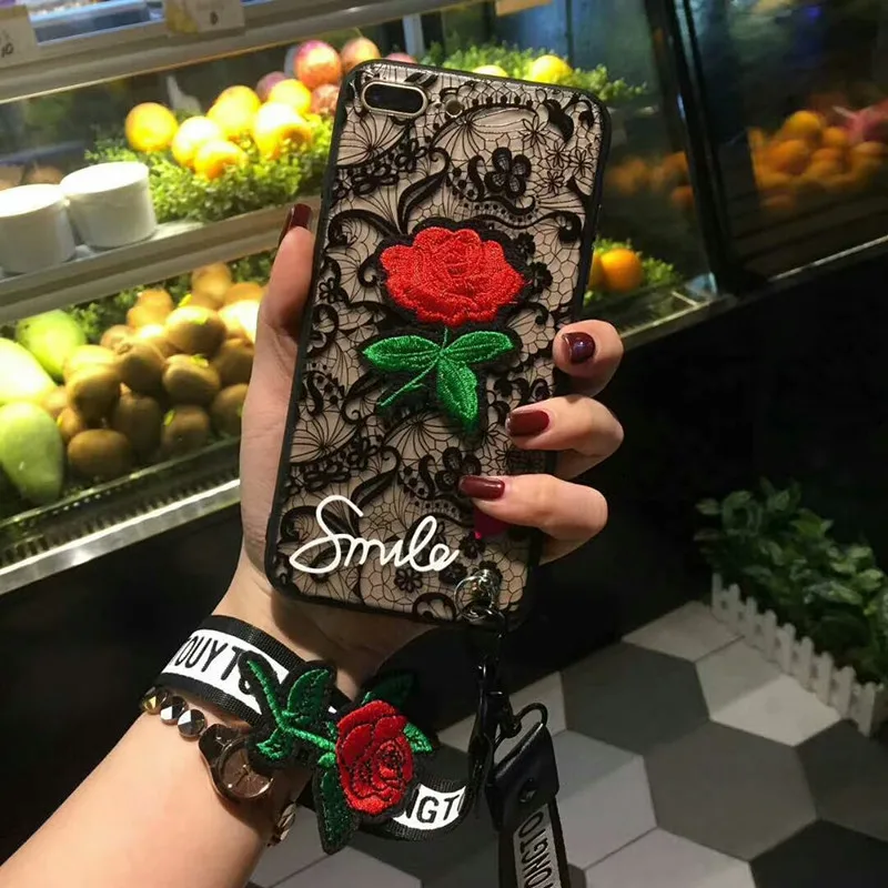 Модный сексуальный чехол для телефона с 3D розами Apple iPhone 7 6 S 8 7Plus X XR XS Max Plus