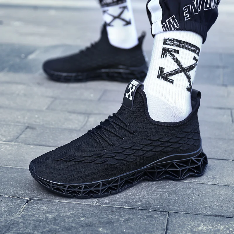 Authentic Running Shoes Men Athletic Sneakers Knitted Fly Blades Ultras Stability Outdoor Boost Trainers Max Size European 44 | Спорт и