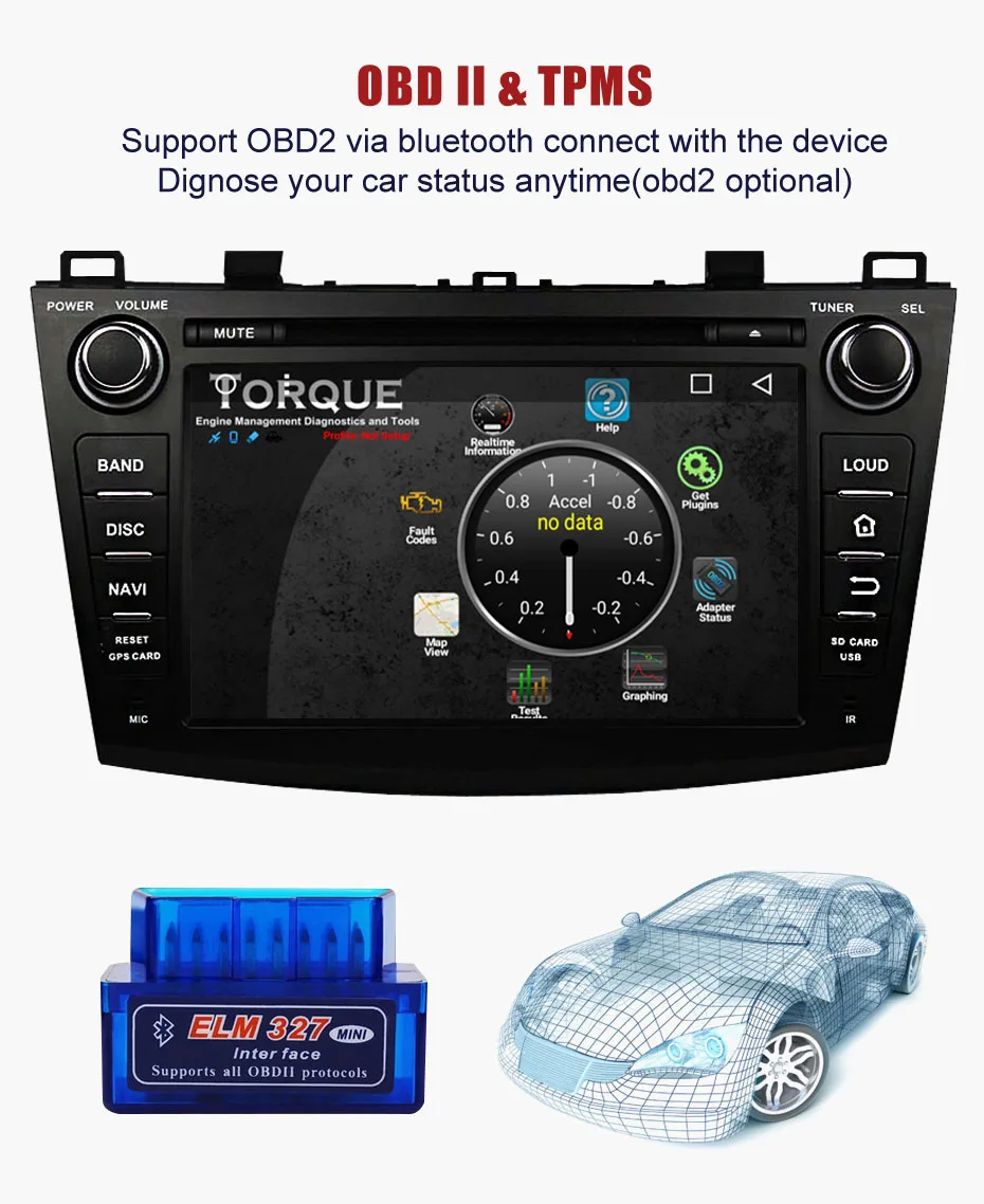 KANOR Восьмиядерный Android 9,0 4+ 32g 2din Автомагнитола для Mazda 3 2010-2012 с мультимедийным gps-навигатором wifi радио Кассетный рекордер