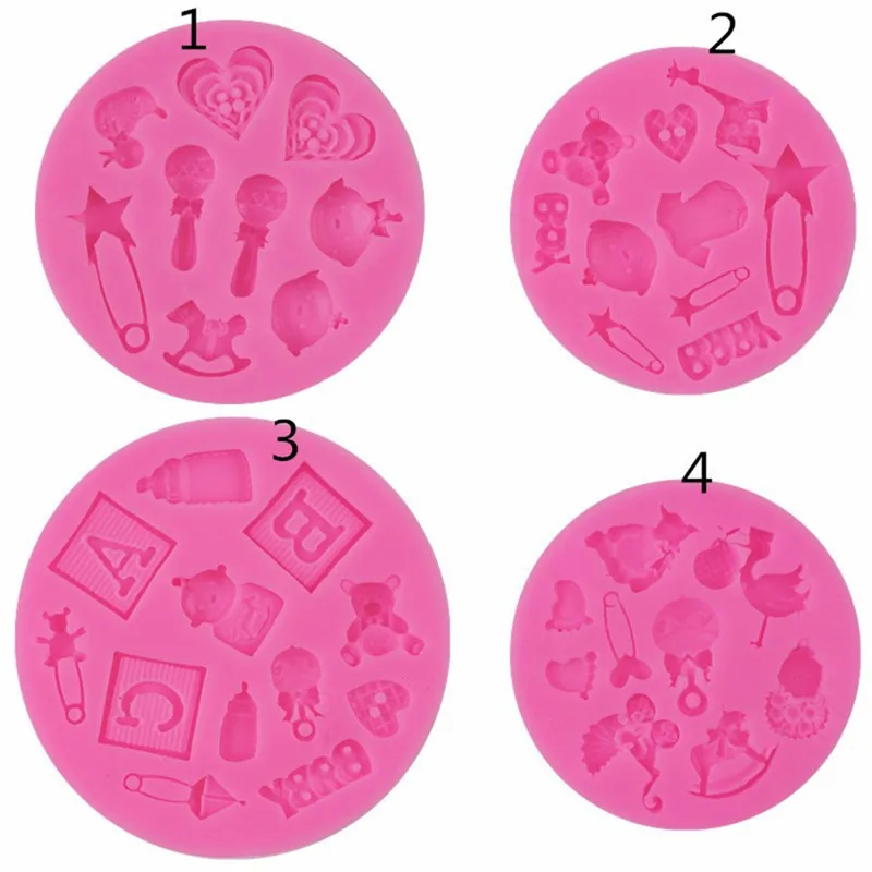 VOGVIGO 1PC Silicone Mold Baby Theme Carriage Baking Pan Cake Decor Tool Chocolate Soap Stencils Kitchen DIY | Дом и сад