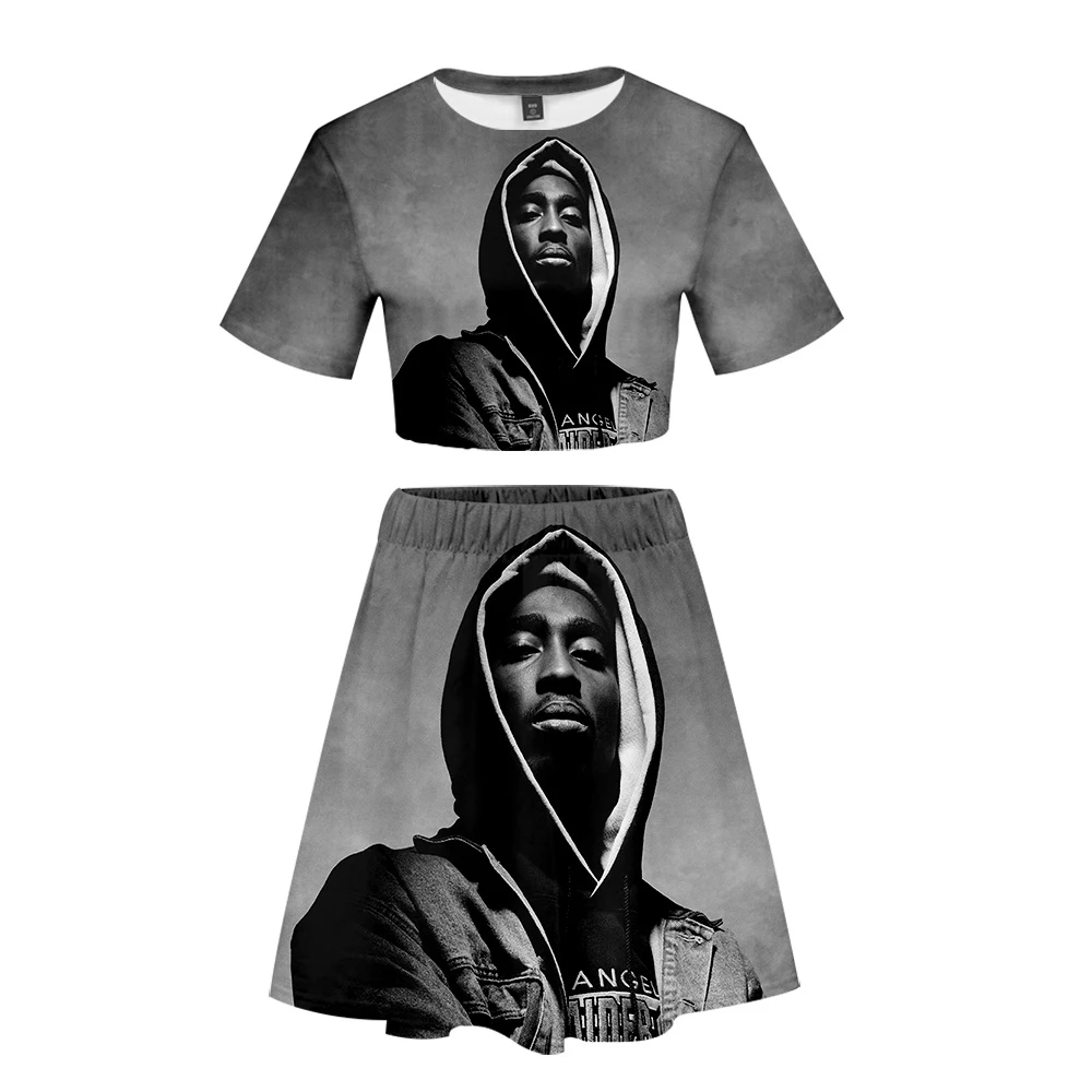 Новый 2PAC 3D принт Женский комплект из 2 предметов Модный летний короткий рукав