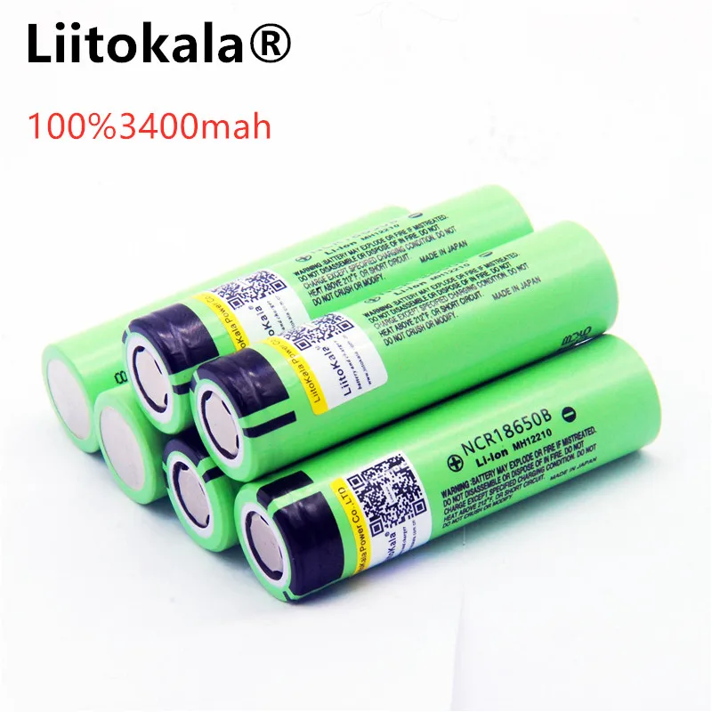 Liitokala новый оригинальный 18650 NCR18650B 3400 мАч перезаряжаемый литий ионный аккумулятор