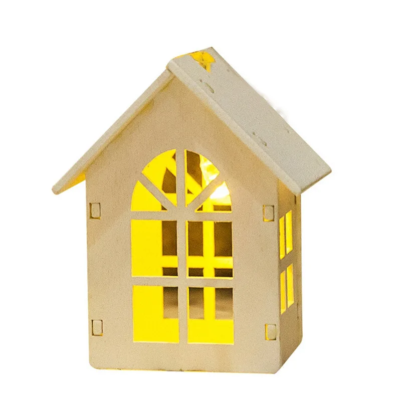 Светодиодная Рождественская елка в форме домика стиле ретро светодиодная