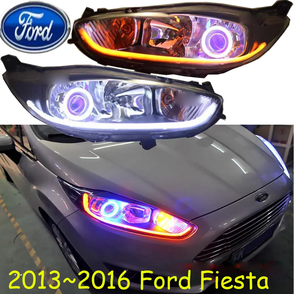 2013 г. Автомобильный bumer головной светильник для Ford Fiesta головной светильник автомобильные аксессуары светодиодный DRL HID xenon противотуманные фары