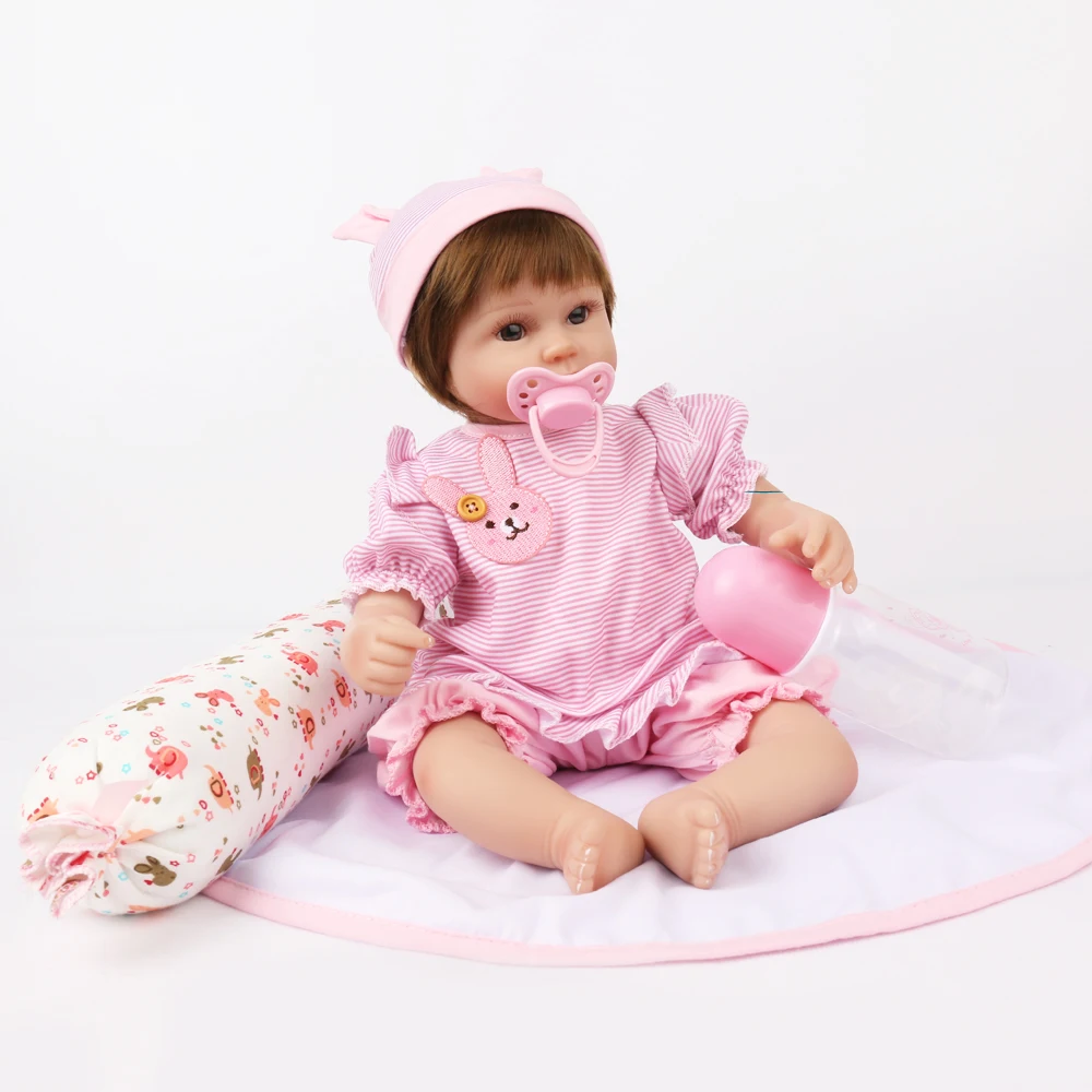 16 дюймов силиконовые куклы Reborn Baby детские игрушки Playmate подарок для девочек