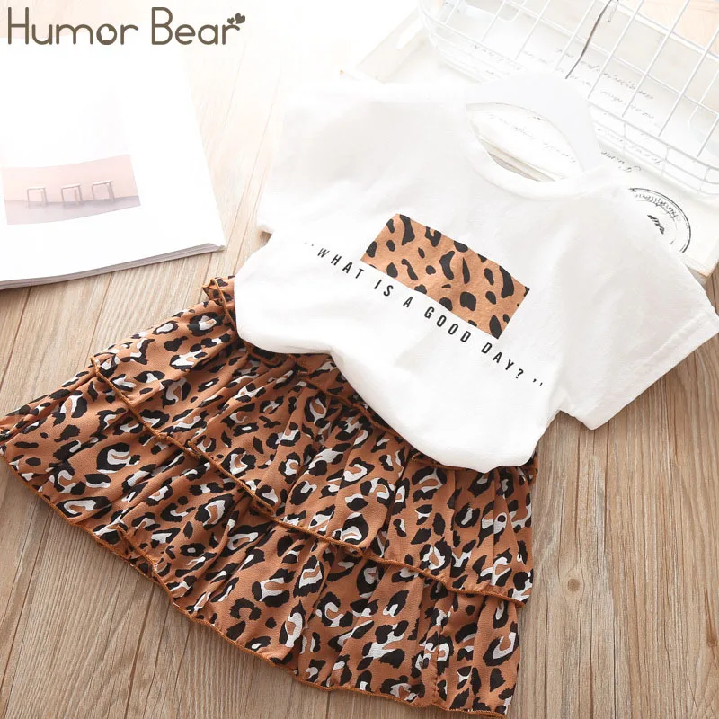 brown BZ276P Humor Bear/Одежда для девочек Детский костюм брендовые комплекты одежды для детей Летняя одежда с бантом для маленьких девочек костюм для маленьких девочек из 2 предметов - Цвет: brown BZ276P