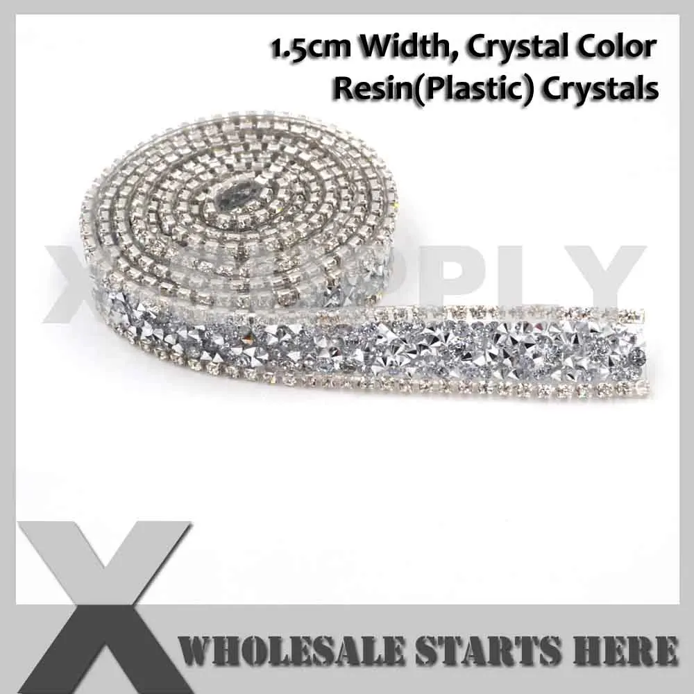 Crystal Color Торговля, железные стразы, лента для торта, вина, свадебное платье - Цвет: Crystal Color