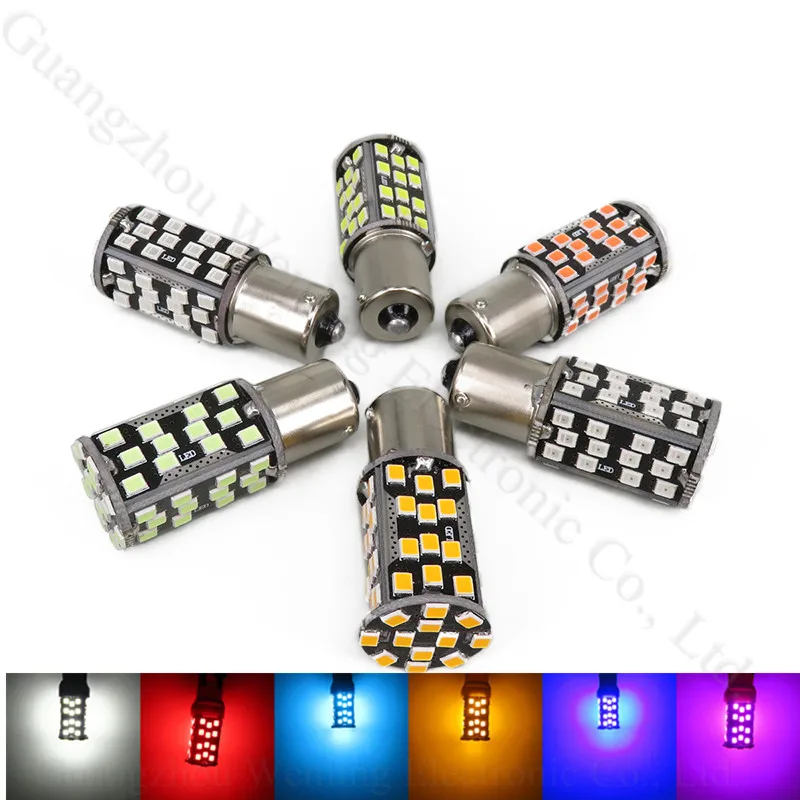 Canbus Янтарный Белый Красный Синий 60 Светодиодный 2835 SMD P21W 1156 7506 10 Вт Авто