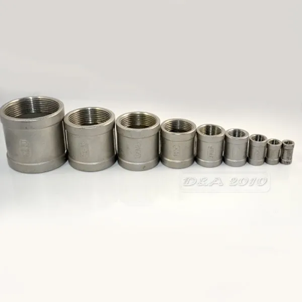 

MEGAIRON 3/8" Female*Female Threaded Coupling Stainless Steel SS304 F/F Coupling Pipe Fittings 30mm Length