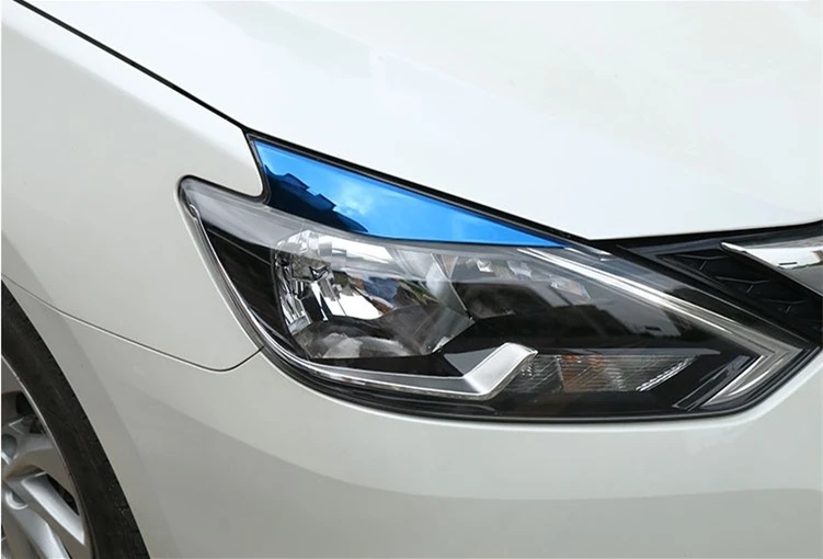 Для Nissan Sentra 2013- головной светильник s брови гнев брови головной светильник s декоративные аксессуары светильник брови автомобильные аксессуары
