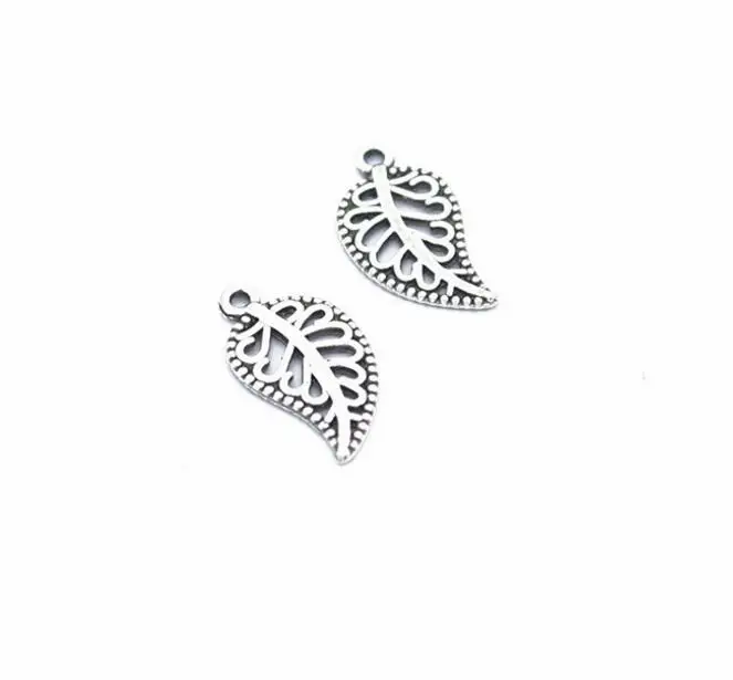 Antique silver 30 шт. 19*10 мм Модные Винтажные золотые серебряные бронзовые Листья Подвески в виде листьев кулон для DIY Изготовление, поиск ювелирных изделий Z883 - Окраска металла: Antique silver