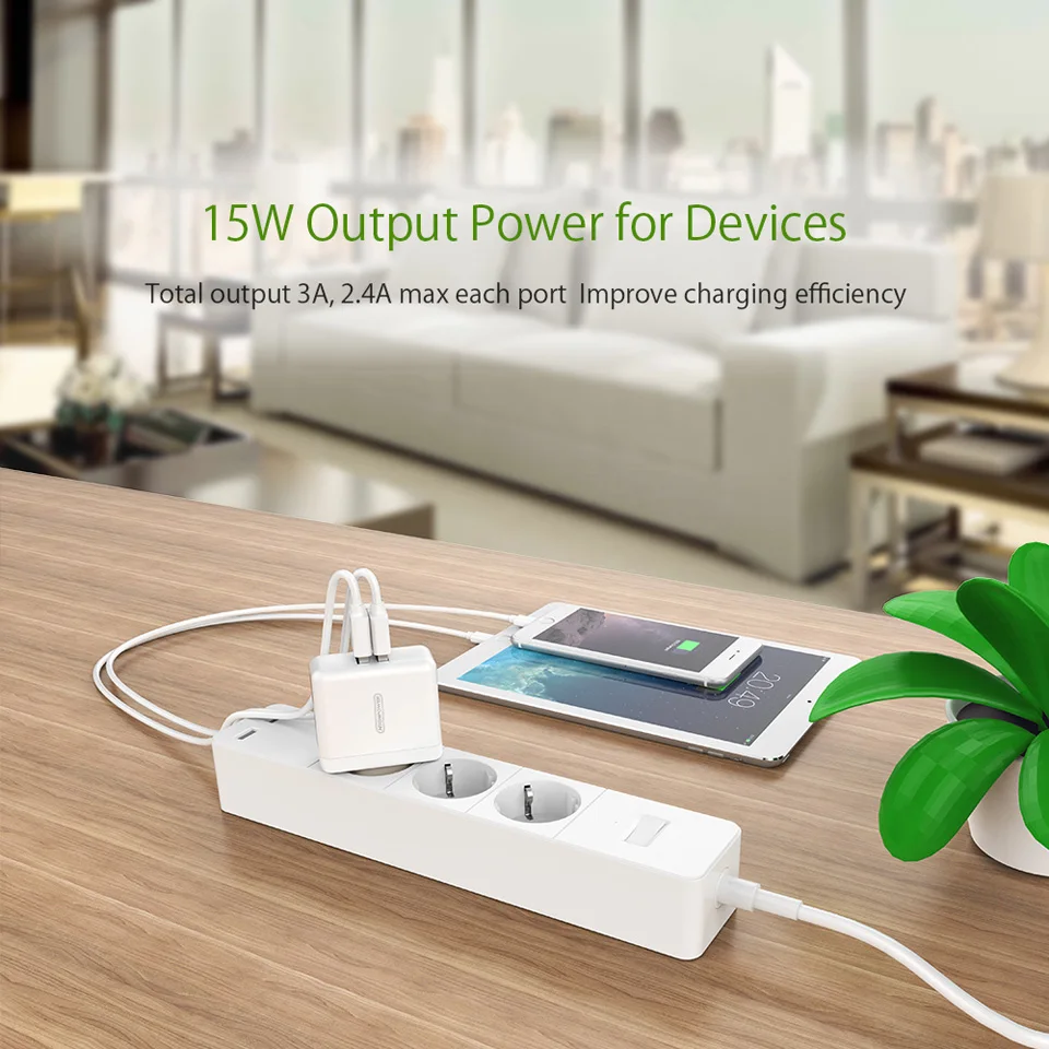 Зарядное устройство NTONPOWER для iPhone X 8 7 6 iPad 5 В 3 А настенное зарядное с двумя USB
