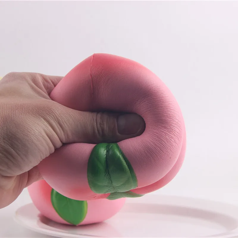Забавная игрушка антистресс 2 шт. милые сжимаемые фрукты имитация персика