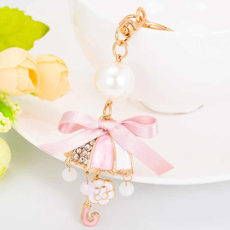 Модная женская сумка EASYA с жемчугом милый цветочный зонтик брелок красивый