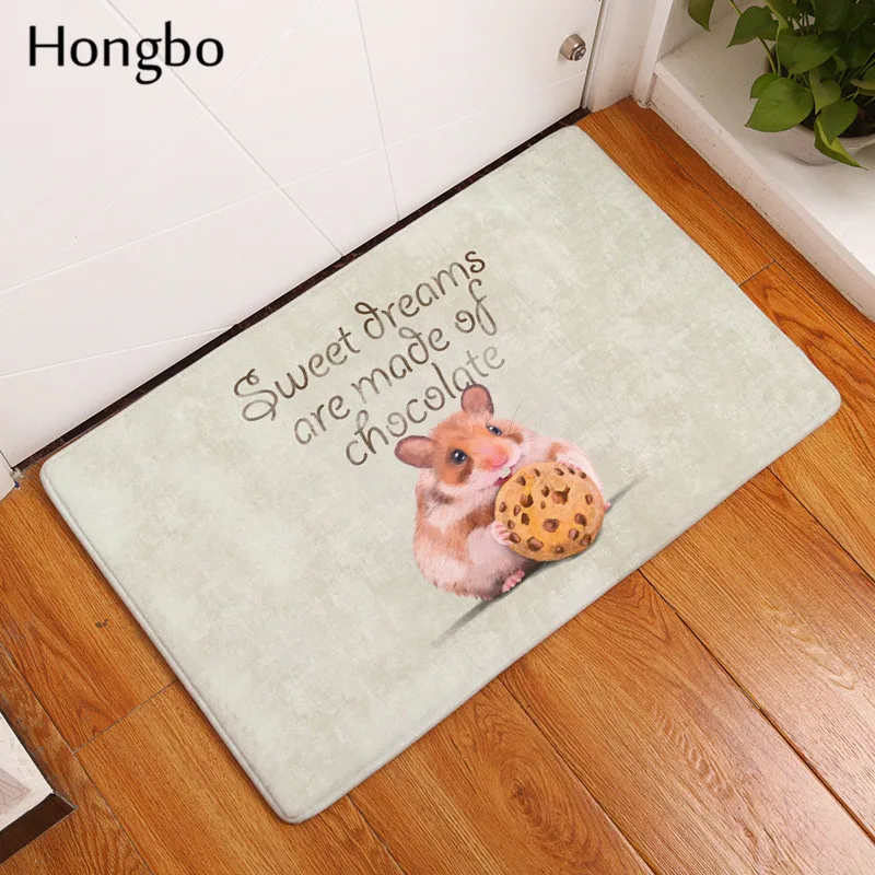 Hongbo нескользящий дверной коврик с животными милый мультяшный собака хомяк