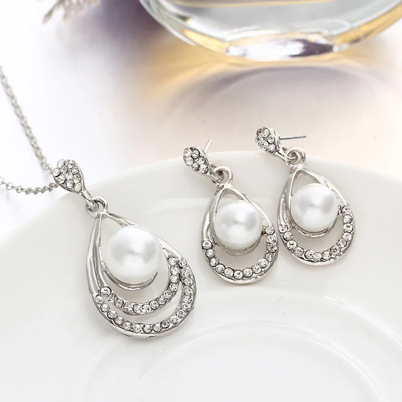 Женский ювелирный набор ювелирное изделие с серебряным покрытием и