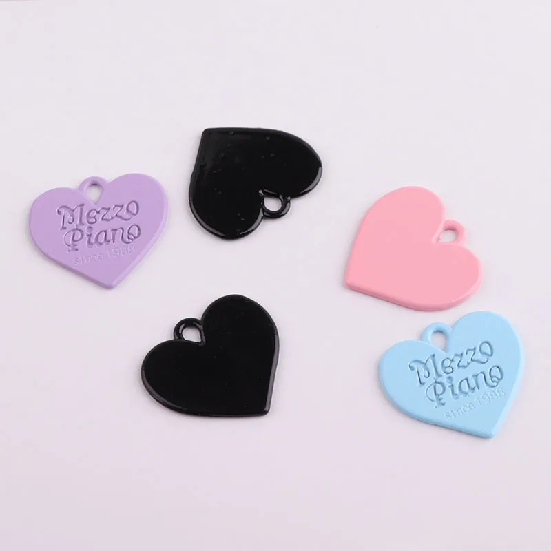 10pcs Spray Painted Candy Heart Alloy Enamel Charms Bracelets DIY Design Pendant For Earring Jewelry Accessories YZ437 | Украшения и