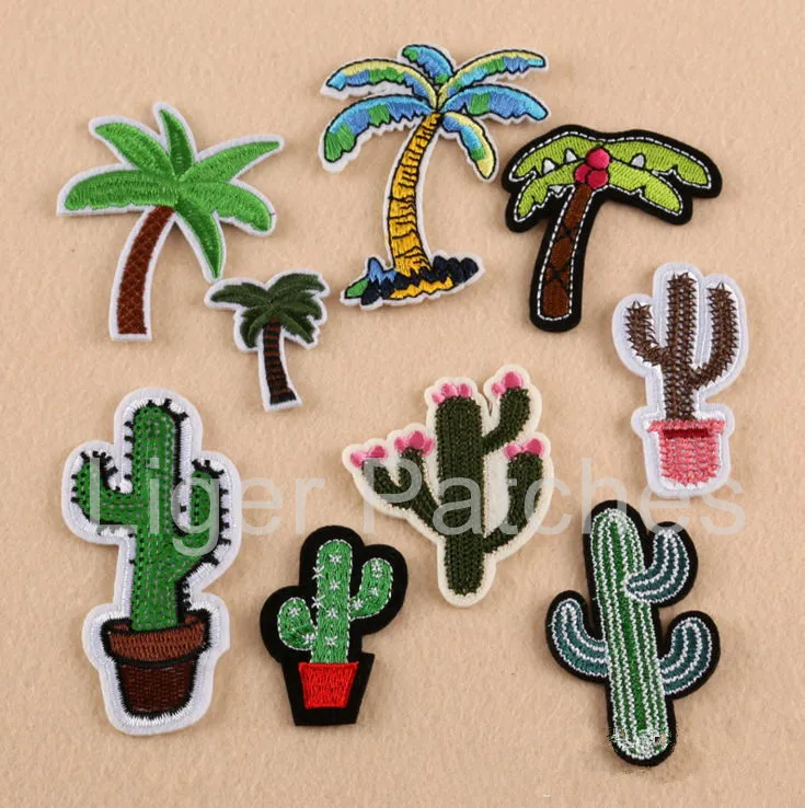 2017 New Patches Free Shipping 10 pcs Tree Embroidered cartoon patch iron on Motif Applique garment embroidery emblem accessory | Дом и сад