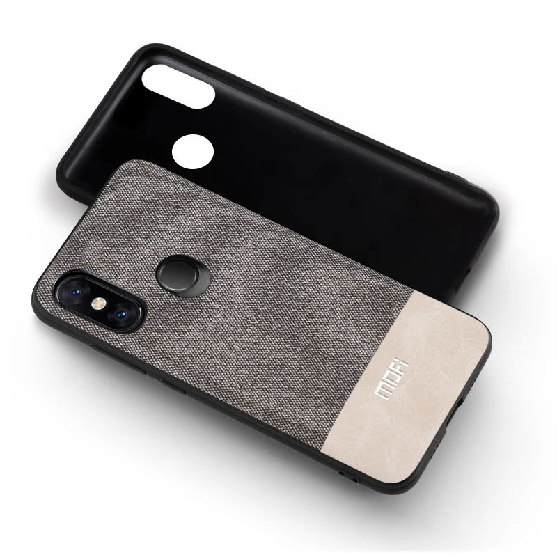 gray with white Для xiaomi mi x 3 чехол Mofi оригинальная задняя крышка силиконовый mi x3 чехол Защитный тканевый противоударный mi x 3 Чехол - Цвет: gray with white