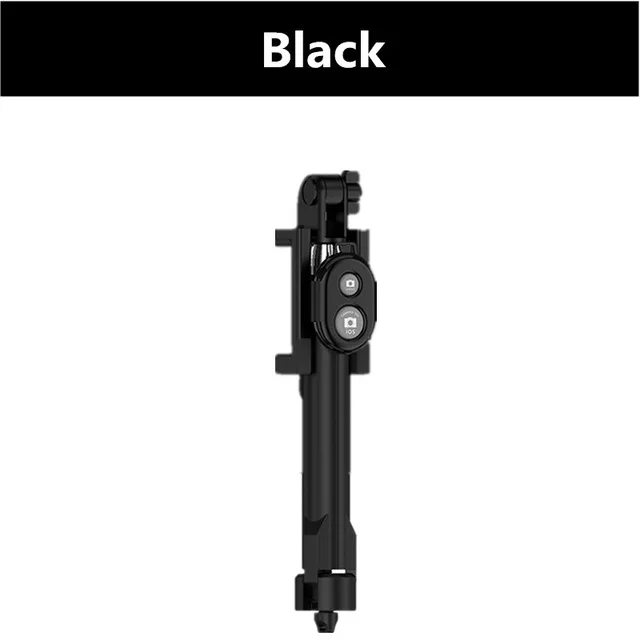 Black Штатив монопод селфи палка Bluetooth с кнопкой Pau De Palo селфи палка для iphone 6 7 8 plus для huawei XIAOMI Android телефон - Цвет: Black